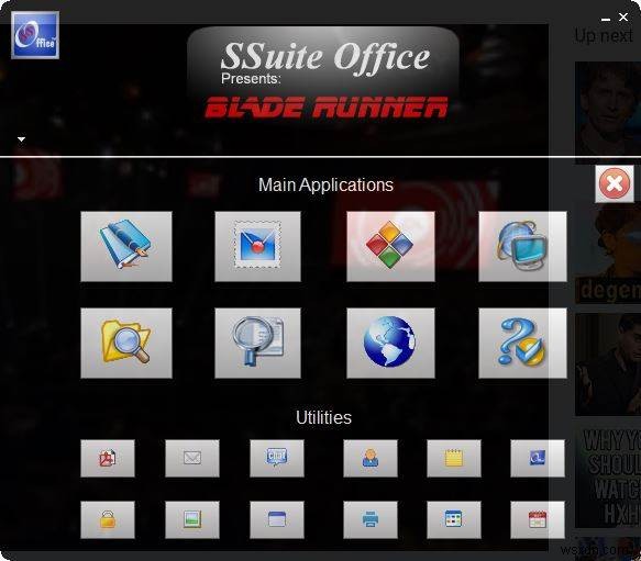 Windows 10용 SSuite Blade Runner 휴대용 Office 제품군