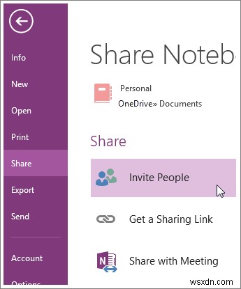 회의 중 OneNote 전자 필기장을 공유하는 방법 