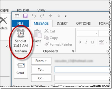 메일 예약, Outlook용 Mañana Mail 추가 기능으로 Mai 보내기 취소 또는 실행 취소 