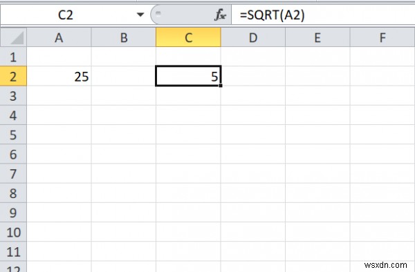 Excel에서 숫자의 제곱근을 찾는 방법 