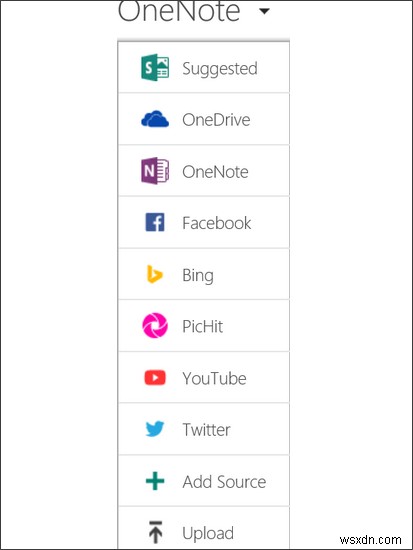 Office Sway에서 OneNote 이미지 및 웹 포함을 추가하는 방법 