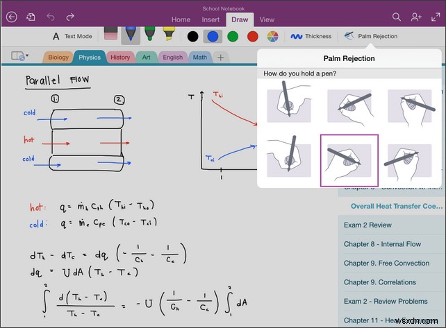 iPad에서 OneNote의 필기 및 OCR 기능을 사용하는 방법