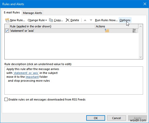 Microsoft Outlook에서 규칙을 내보내거나 가져오는 방법 