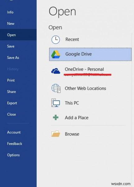 Dropbox, Google Drive 및 Box를 Microsoft Office 온라인 저장 위치로 추가