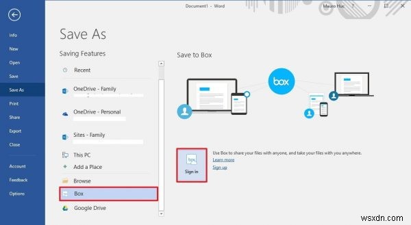 Dropbox, Google Drive 및 Box를 Microsoft Office 온라인 저장 위치로 추가