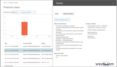 Advanced Threat Protection 보고서를 보는 방법