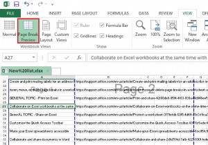Excel 워크시트에서 페이지 나누기를 삽입, 이동 또는 삭제하는 방법