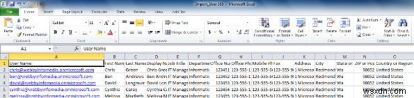 Office 365에서 대량 가져오기로 여러 사용자를 추가하는 방법