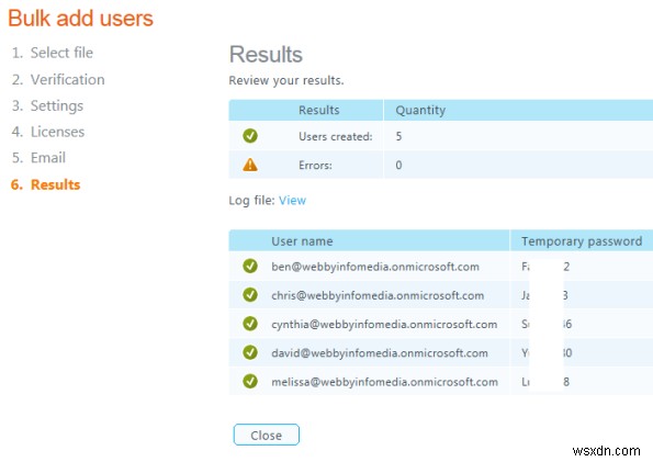 Office 365에서 대량 가져오기로 여러 사용자를 추가하는 방법