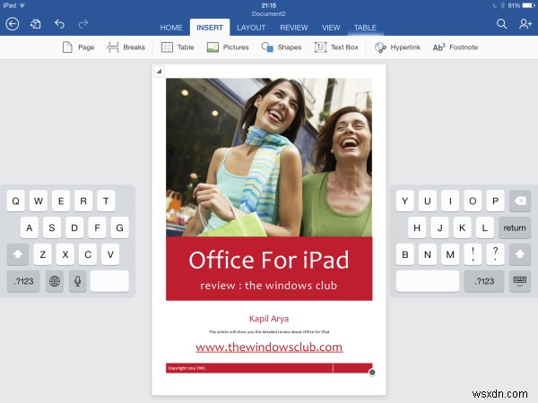 iPad용 Microsoft Office 검토