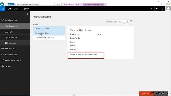 Microsoft School Data Sync:온라인 교실 자동화 솔루션 기능