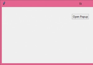 Tkinter/Python에서 팝업 대화 상자를 얻는 방법은 무엇입니까? 