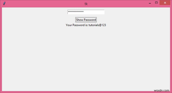 Tkinter에서 암호 입력 필드를 만드는 방법은 무엇입니까? 