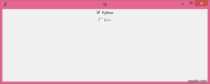 Python Tkinter의 확인란에서 입력을 얻는 방법은 무엇입니까? 
