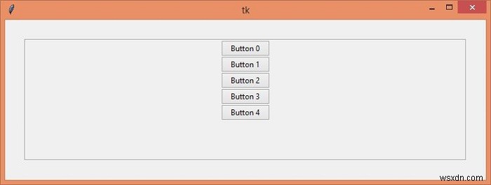 Python for 루프에서 Tkinter 버튼을 만드는 방법은 무엇입니까? 