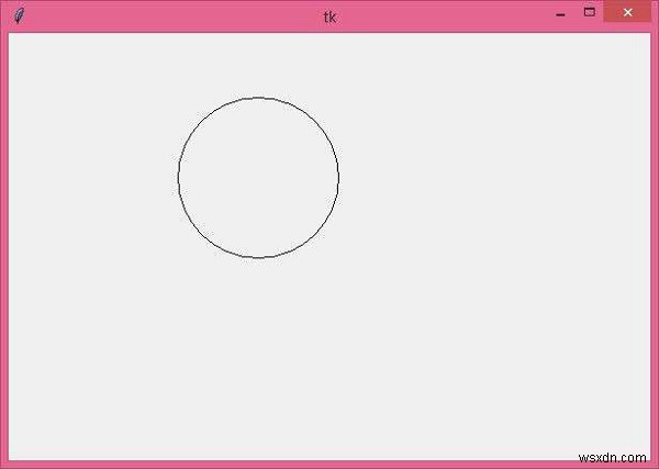 Tkinter Python을 사용하여 원 그리기 