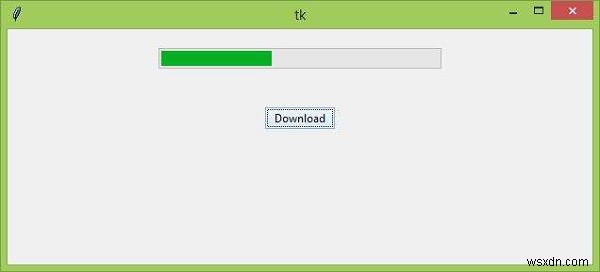 Tkinter에서 다운로드 진행률 표시줄을 만드는 방법은 무엇입니까? 