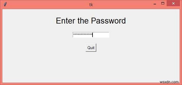 Tkinter를 사용하여 비밀번호 입력 필드를 만드는 방법은 무엇입니까? 