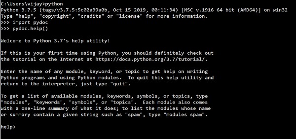 Python에서 pydoc 모듈을 사용한 문서 생성 