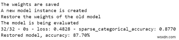 Python을 사용하여 수동으로 가중치를 저장하는 데 Keras를 어떻게 사용할 수 있습니까? 