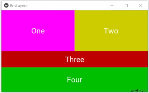 Python - Kivy의 BoxLayout 위젯 