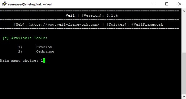 Veil Framework를 사용하여 바이러스 백신 우회 