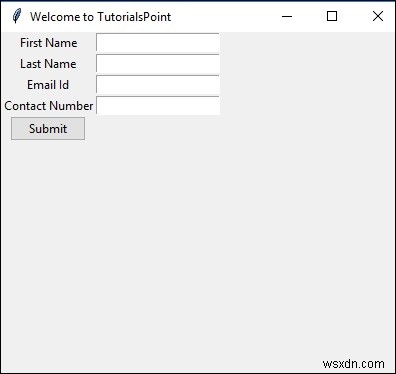 Python Tkinter를 사용한 간단한 등록 양식 