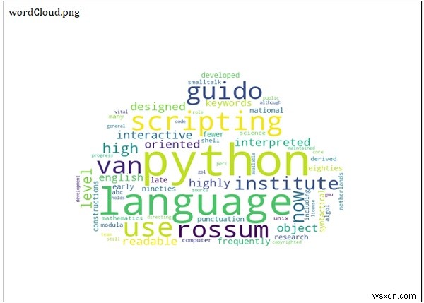 Python을 사용하여 Word Cloud 만들기 