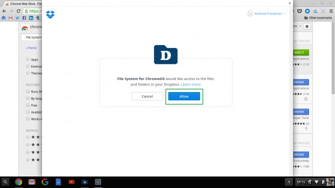 Chrome OS의 파일 앱에 Dropbox 또는 OneDrive를 추가하는 방법