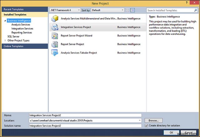 MS SQL Server의 보고 서비스 