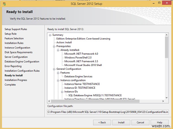 MS SQL Server 설치 지침 