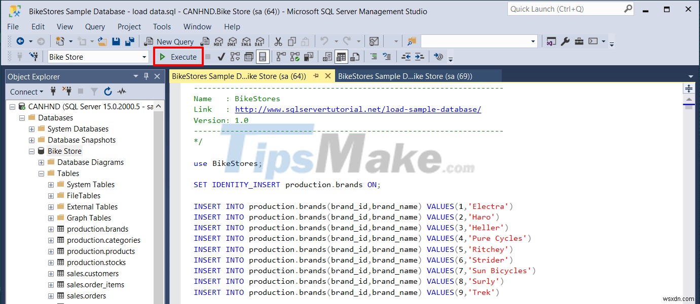 스크립트 파일에서 SQL Server로 데이터를 가져오는 방법 