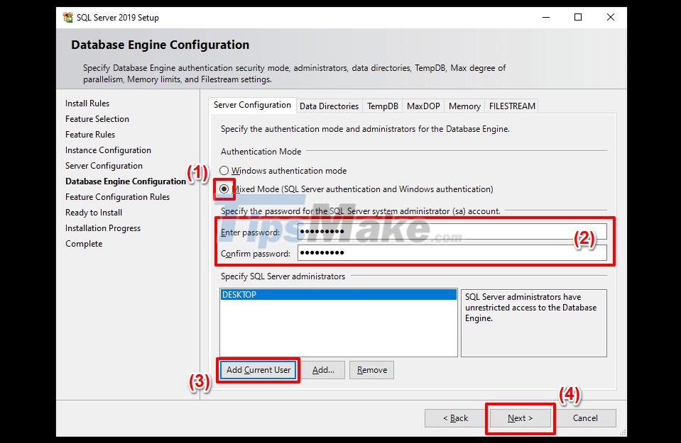 Windows 10에 Microsoft SQL Server를 설치하는 단계