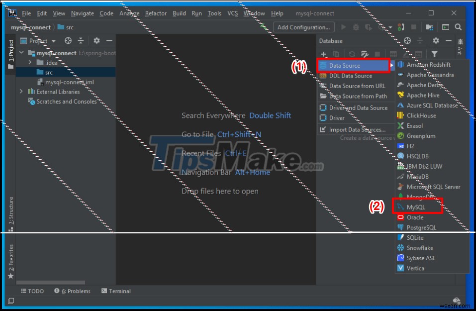 IntelliJ에서 MySQL 서버에 연결하는 방법에 대한 지침 