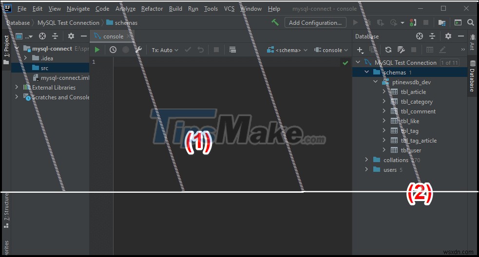 IntelliJ에서 MySQL 서버에 연결하는 방법에 대한 지침 