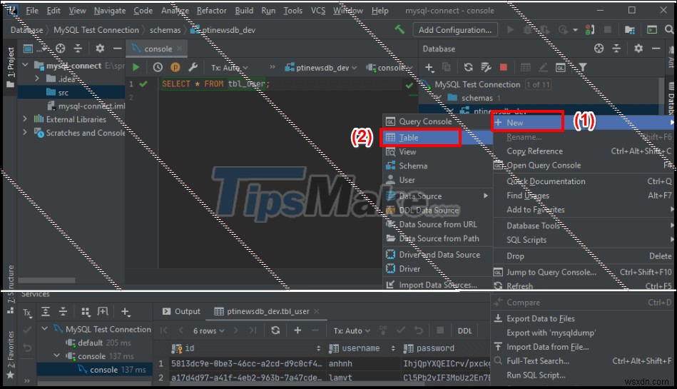 IntelliJ에서 MySQL 서버에 연결하는 방법에 대한 지침 