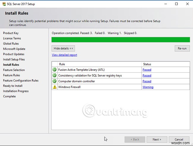 SQL Server 2017을 단계별로 설치하기 위한 지침 