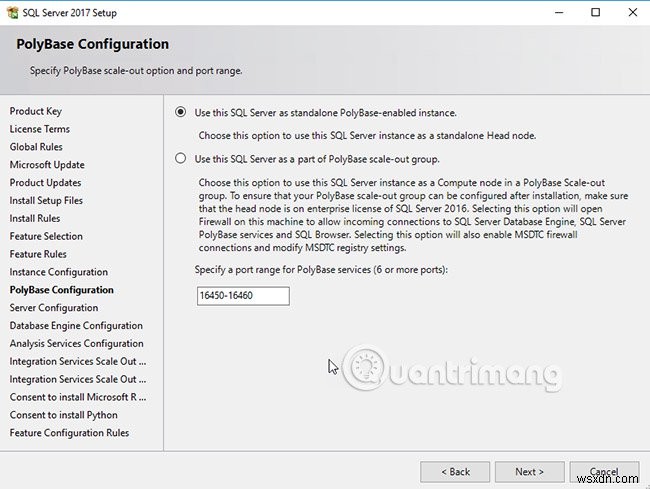 SQL Server 2017을 단계별로 설치하기 위한 지침 