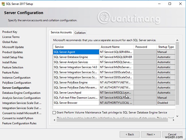 SQL Server 2017을 단계별로 설치하기 위한 지침 