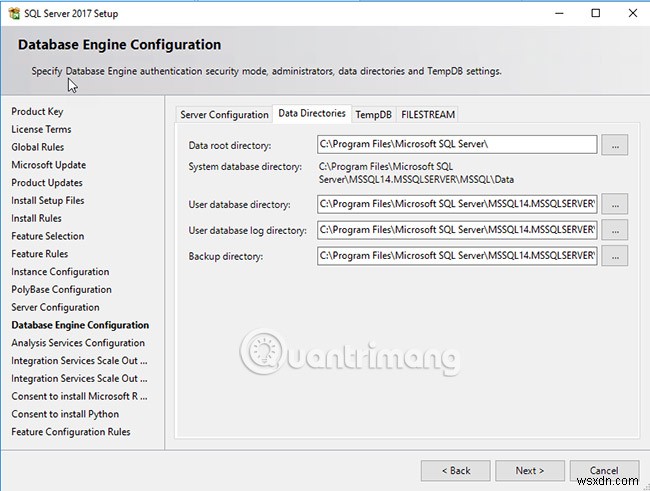 SQL Server 2017을 단계별로 설치하기 위한 지침 