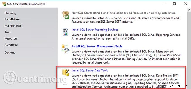 SQL Server 2017을 단계별로 설치하기 위한 지침 