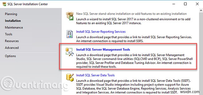 SQL Server 2017을 단계별로 설치하기 위한 지침 