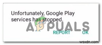 수정:Android에서  안타깝게도 Google Play 서비스가 중지되었습니다 ? 