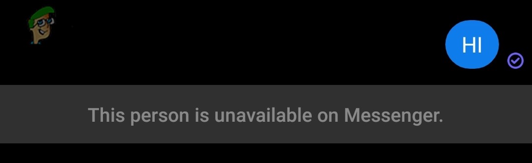 Messenger에서  This Person is Unavailable on Messenger  메시지는 무엇을 의미합니까? 