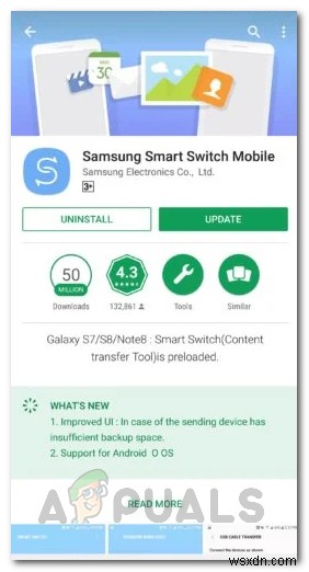 수정:Samsung Phone에서  서버 연결을 열 수 없음 