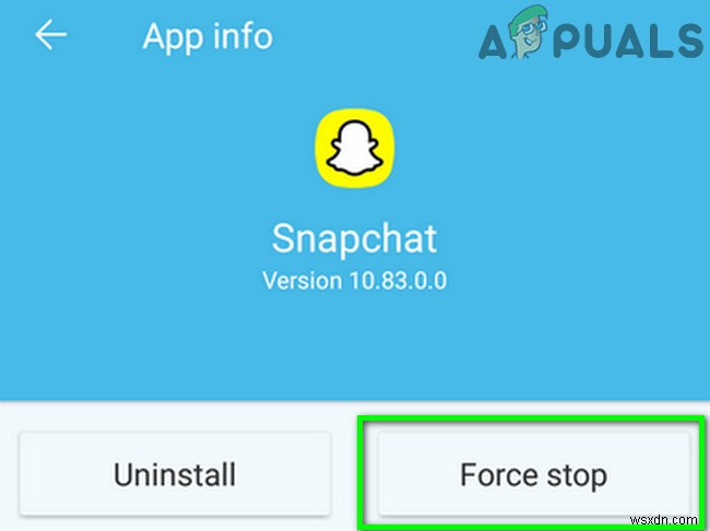 수정:Snapchat에서 보내기 실패 