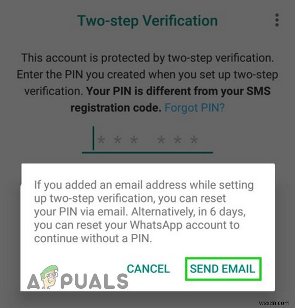잊은 WhatsApp PIN을 복구하는 방법은 무엇입니까?
