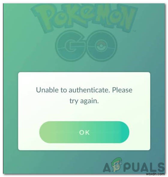 Pokemon Go에서  인증할 수 없음  오류를 수정하는 방법? 