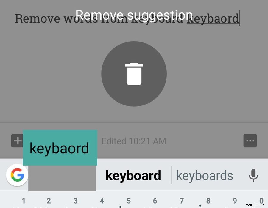 Android의 키보드에서 학습한 단어를 지우는 방법 