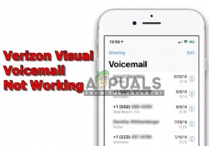 수정:Verizon Visual Voicemail이 작동하지 않음